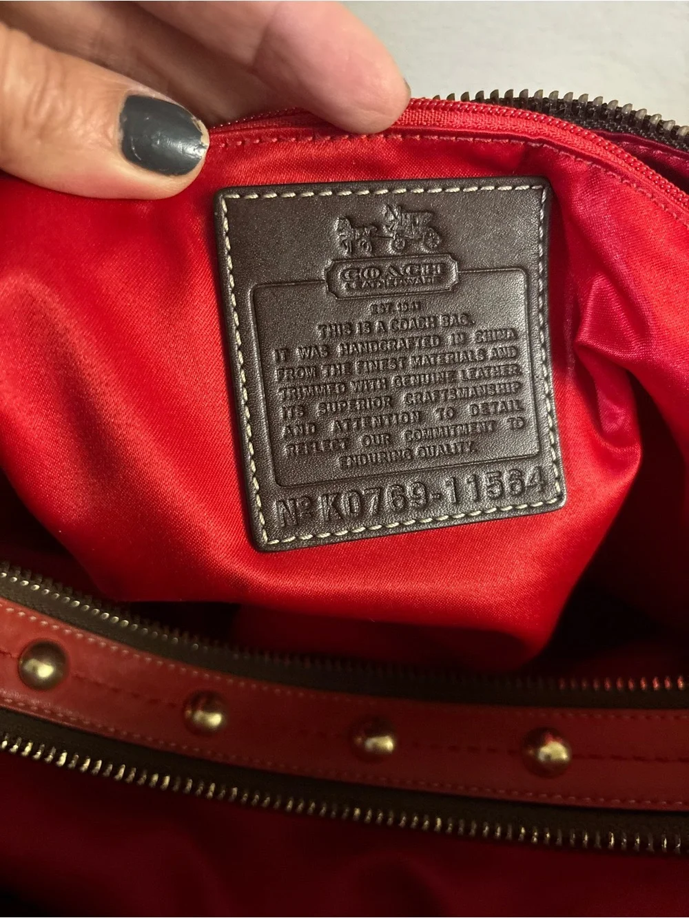 Coach Heritage Stripe XL Zip Satchel K0769-11564 - Picture 17 of 17